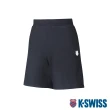【K-SWISS】棉質短褲 Solid Logo Shorts-女-黑(196119-008)