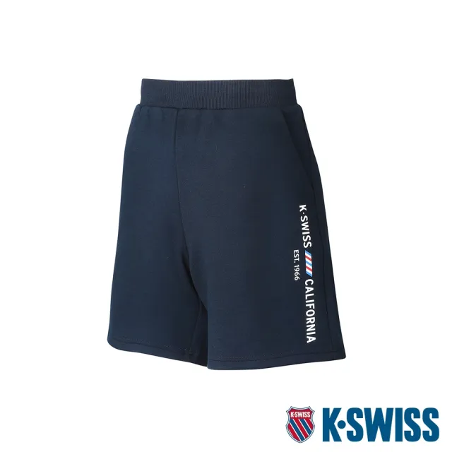 【K-SWISS】運動休閒短褲 Color Stripes Shorts-女-藍(196113-426)