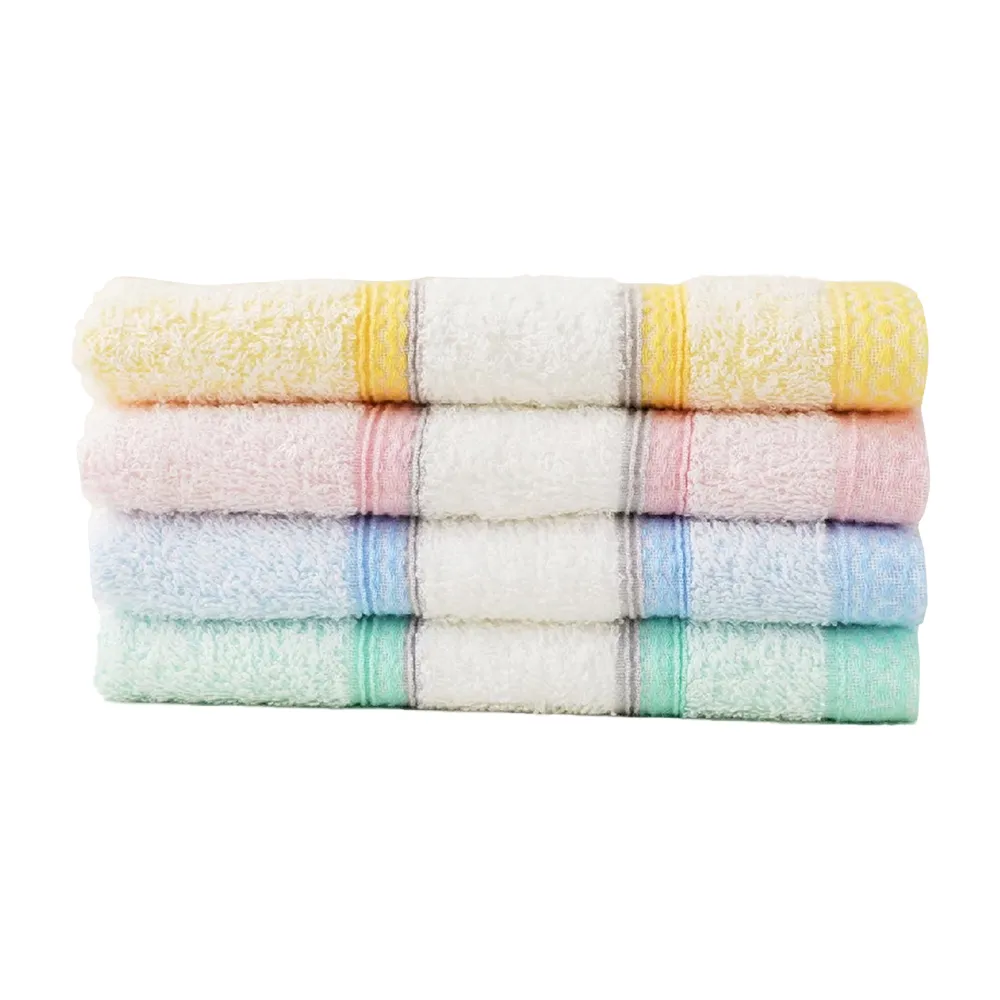 色紗緞紋毛巾-33x76cm-3條入X4包(毛巾)