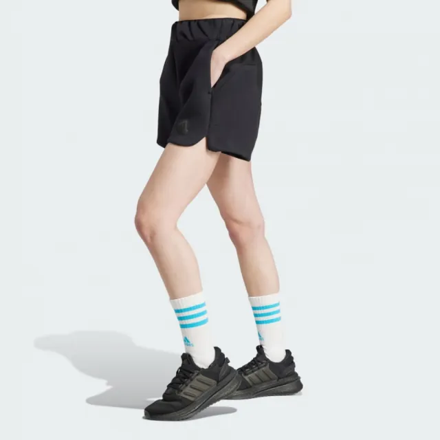 adidas 愛迪達】短褲女款運動褲W Z.N.E. SHORT 黑IN5146 - momo購物網 