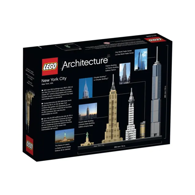 【LEGO 樂高】建築系列 21028 New York City(紐約地標建築 模型玩具)