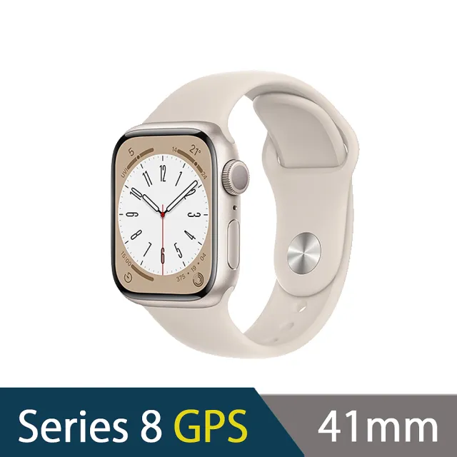 運動錶帶超值組【Apple 蘋果】Apple Watch S8 GPS 41mm(鋁金屬錶殼搭配