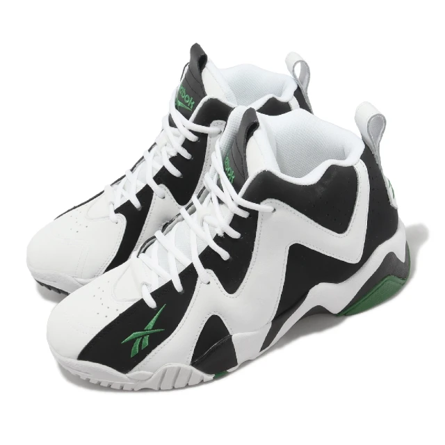 REEBOK 籃球鞋 Hurrikaze II 男鞋 白 黑 綠 皮革 刺繡LOGO Shawn Kemp 運動鞋(100033879)