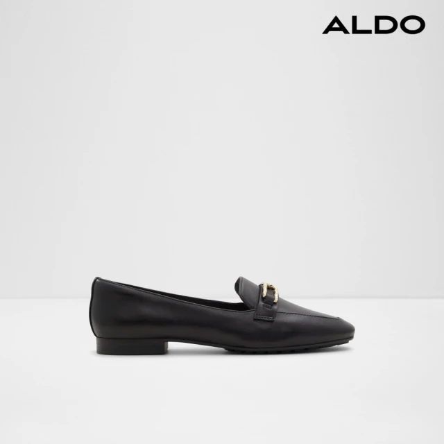 ALDO CADODER-簡約金飾皮革樂福鞋-女(黑色)