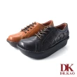 【DK 高博士】復古牛皮空氣娃娃鞋 87-2148-90 黑色
