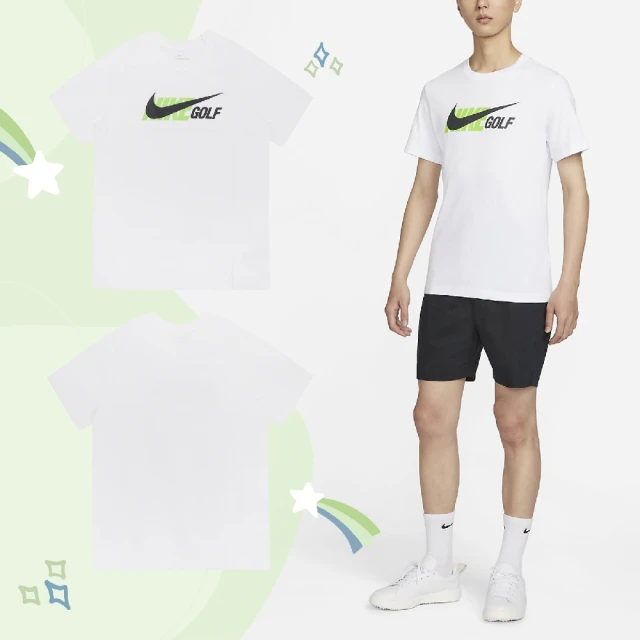 NIKE 耐吉 短袖 Golf Tee 男款 白 綠 黑 純棉 棉T 短T 大LOGO 勾勾(DZ2644-100)