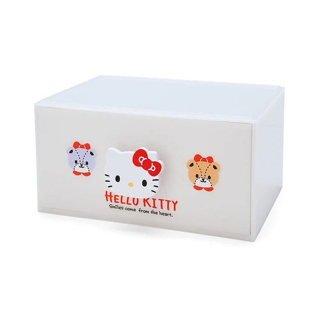 【SANRIO 三麗鷗】可堆疊桌上型收納抽屜 Hello Kitty