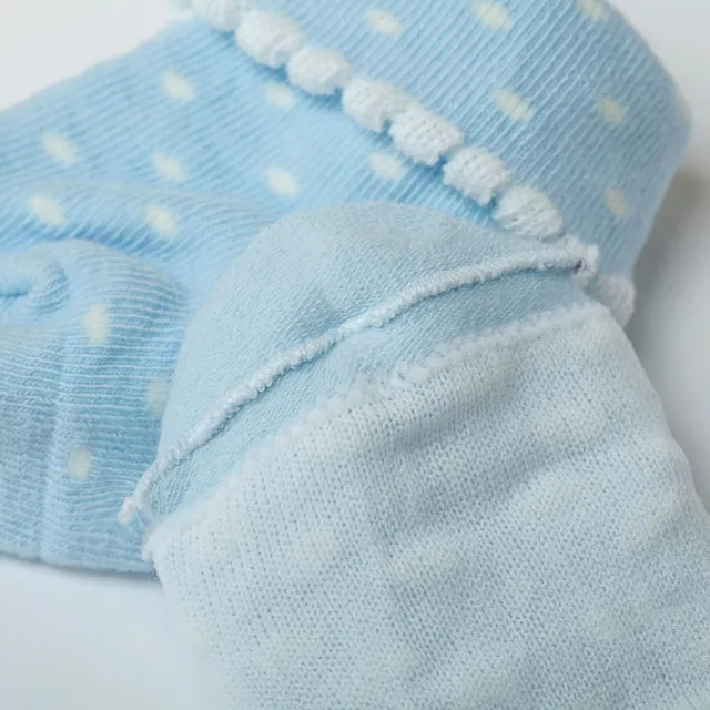 【Newstar 明日之星】MIT4雙入氣質水玉點點嬰兒襪可反摺零線頭(台灣製 嬰兒襪)