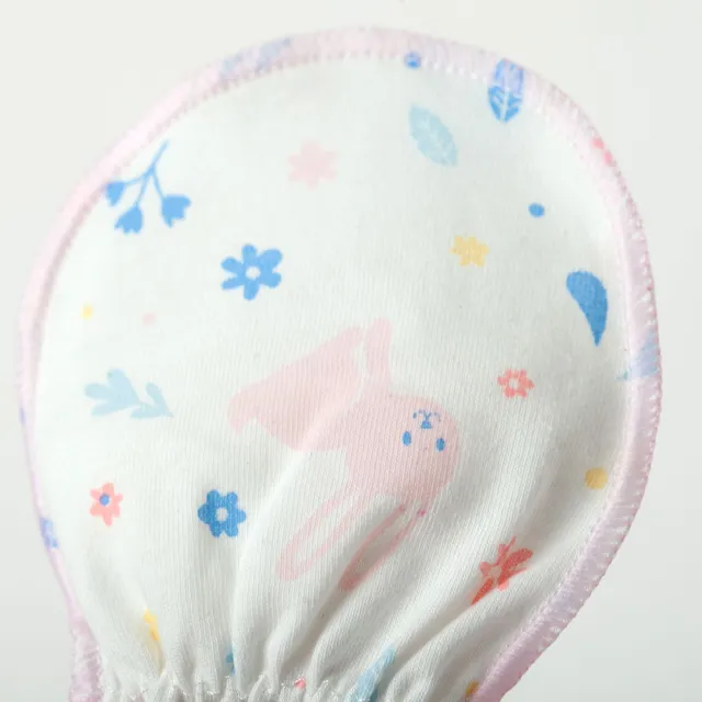 【Newstar 明日之星】MIT7入純棉可愛新生兒嬰兒護手套藍粉(純棉 MIT 推薦 人氣 必備 嬰兒)