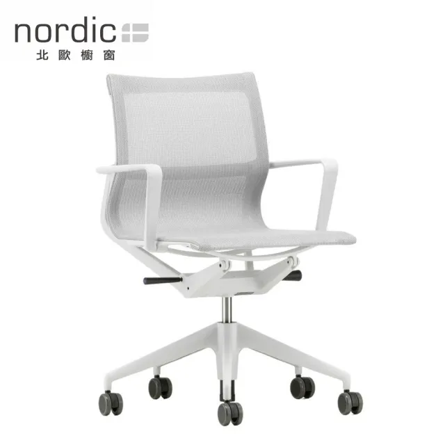 【北歐櫥窗】Vitra Physix 翩然有序 工作椅/辦公椅(白銀灰 TrioKnit 布料、灰白色框架)