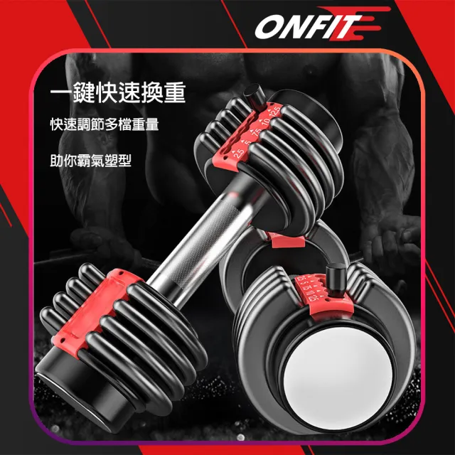 【ONFIT】12.5LB可調式啞鈴 2入(YL1002)