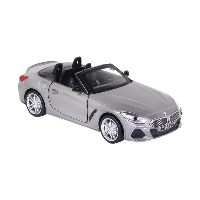 KIDMATE】1:30聲光合金車BMW Z4 M40i灰(正版授權迴力車模型玩具車敞篷 