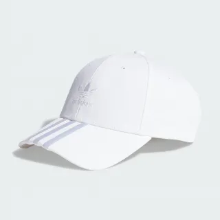 【adidas 愛迪達】帽子 棒球帽 運動帽 遮陽帽 三葉草 CAP 白 IL4851