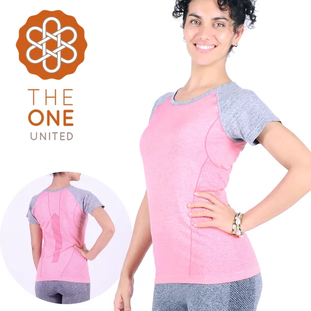 【The One】排汗速乾運動瑜珈短袖上衣 女款(兩色任選)