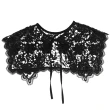 【Queenshop】女裝 質感黑蕾絲花花造型綁帶領片 現+預 01097721