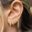 【LUV AJ】好萊塢潮牌 金色鎖扣耳環 簡約小圓耳環 CHAIN LINK HUGGIES(鎖扣耳環)