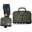 【SNOW.bagshop】公事包小容量(扁型二層主袋可A4資料夾高單數進口防水布+100%牛皮活動型調整長背帶)