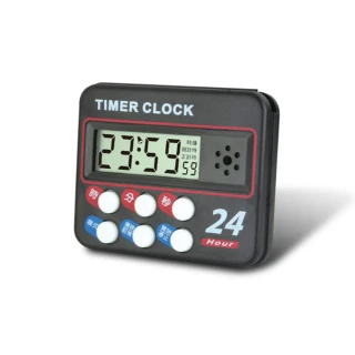 【Dr.AV 聖岡科技】2入組SB-24A黑金剛24小時經典款耐用 計時器(超大聲95分貝 時鐘 記憶 正計時 倒數計時)