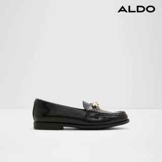 【ALDO】LAUREA-皮革素色鉚釘樂福鞋-女鞋(黑色)