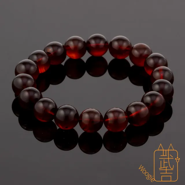 【Woogie武吉珠寶】琥珀蜜蠟正宗緬甸血珀手鍊(10-11mm)