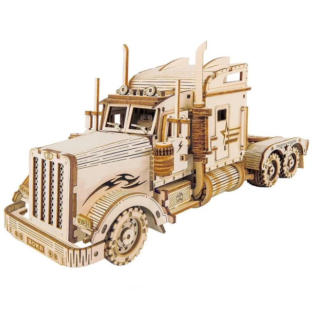 Robotime 立體木製組裝模型 美式長頭卡車 MC502(DIY)