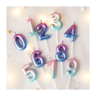 韓系唯美漸層造型生日蠟燭10支組(生日派對 氣球佈置 數字造型 蛋糕 蠟燭 慶生 紀念日 告白)