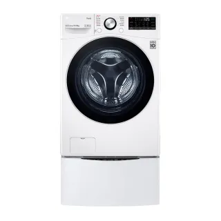 【LG 樂金】13+2公斤◆蒸洗脫烘WiFi TWINWash雙能洗洗衣機◆冰磁白(WD-S13VDW+WT-SD201AHW)