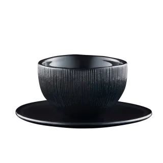【TWG Tea】螢亮手工茶杯組 Firefly Tea bowl & Saucer in Black(純黑/120ml)