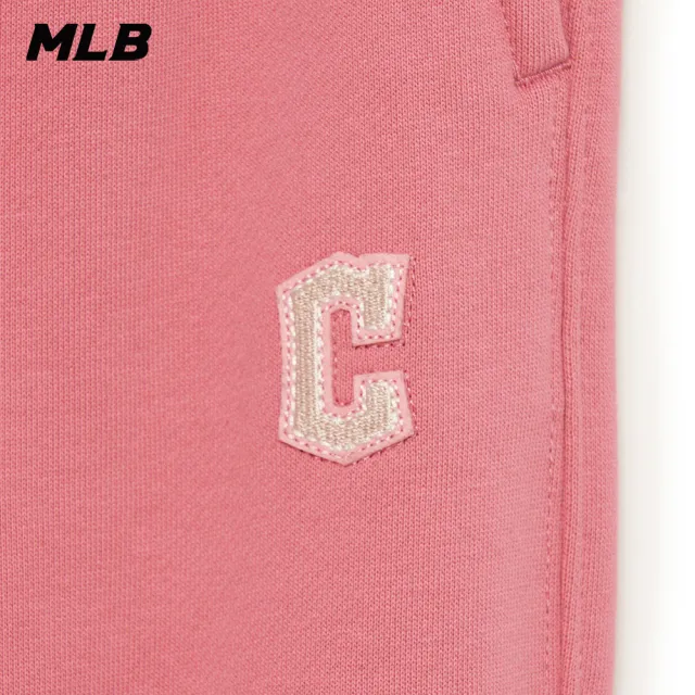 【MLB】小Logo運動褲 休閒長褲 克里夫蘭守護者隊(3APTB0134-45PKM)