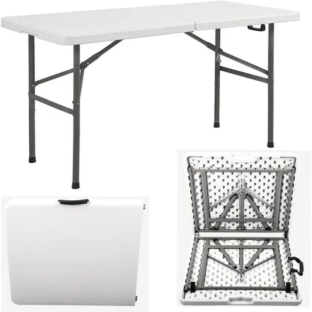【poko】萬用摺疊桌   HDPE塑鋼 升降可調(會議桌 展示桌 書桌 電腦桌 工作桌 野餐桌 露營桌 拜拜桌)