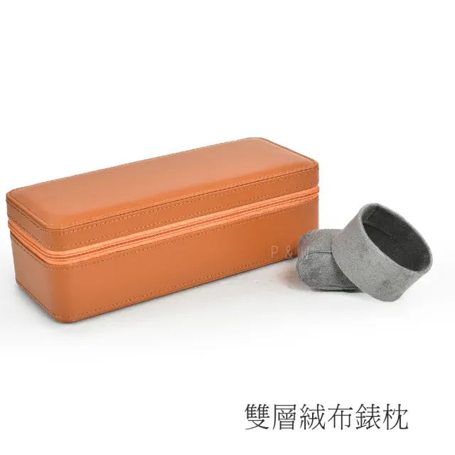 【P&W】名錶收藏盒 4支裝 超纖皮革 手工精品錶盒(大錶適用 旅行收納盒 攜帶錶盒)