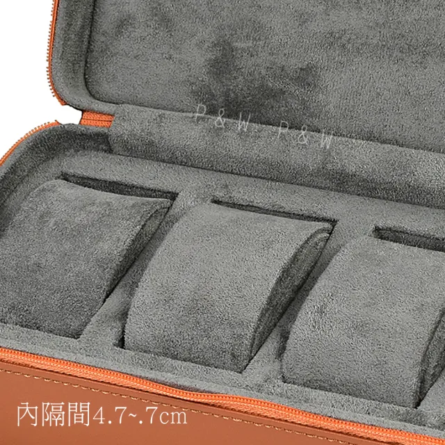 【P&W】名錶收藏盒 4支裝 超纖皮革 手工精品錶盒(大錶適用 旅行收納盒 攜帶錶盒)