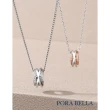 【Porabella】925純銀情侶款項鍊 男女款時尚小眾簡約 幾何不規則轉動項鍊 Necklace 一對販售