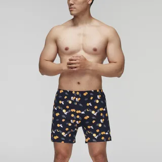 【Mr. DADADO】圓滿雙收 M-3L印花四角男內褲 天然絲光棉-吸濕排汗-GHQ339DB(深藍)