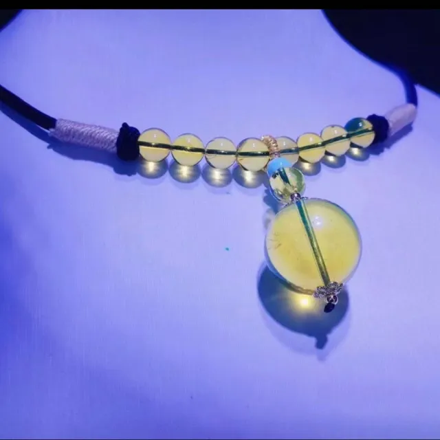 【勝弘珠寶】多明尼加藍珀圓珠綠松石南紅項鍊-7-19mm