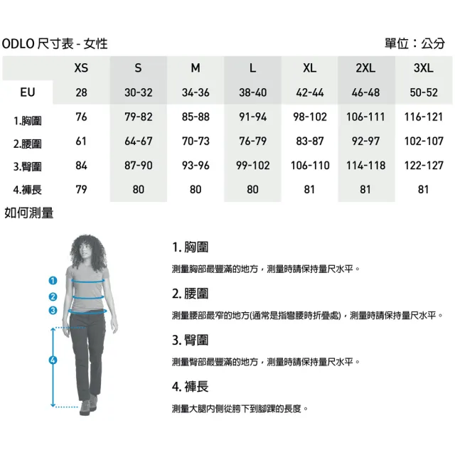 【ODLO】女 銀離子 ZEROWEIGHT 彈性 長褲(黑)