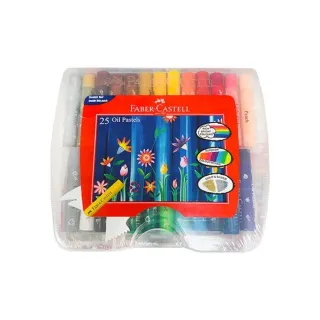 【Faber-Castell】紅色系  粗芯精裝油性粉彩條-25色 2入組(原廠正貨)