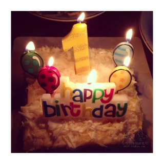 童趣風彩色生日快樂蠟燭1組(生日派對 佈置氣球 造型 蛋糕 蠟燭)