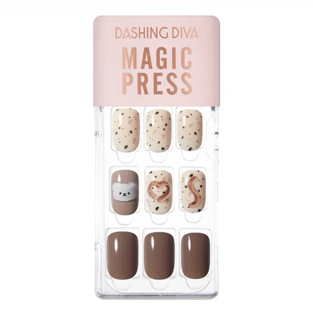 【DASHING DIVA】MAGICPRESS薄型美甲片-巧克力熊