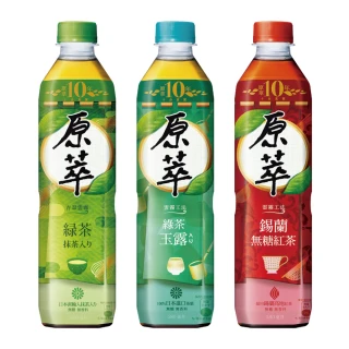 【原萃】放鬆回甘組 寶特瓶580ml x3箱 共72入(日式綠茶/玉露綠茶/錫蘭無糖紅茶)