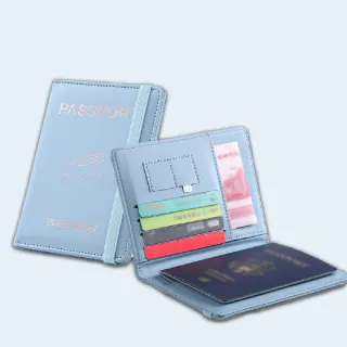 【出國旅遊】多卡位RFID防盜刷皮革護照夾(多功能 護照收納 護照套 證件夾 票卡夾 皮夾 證件包 旅遊必備)