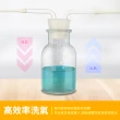 【工具達人】洗滌瓶 玻璃瓶 廣口瓶 洗氣裝置 500ml 實驗 排空氣法 玻璃器皿 雙孔橡膠塞(190-GWB500)