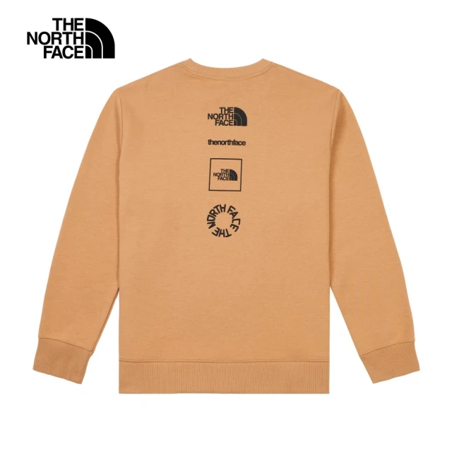 The North Face 官方旗艦 北面男款棕色背部品牌LOGO印花寬鬆大學T｜86PYI0J