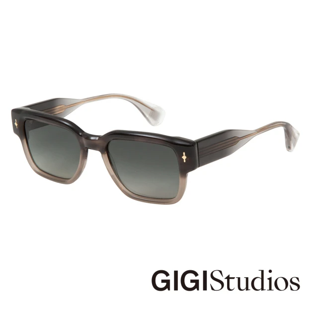 GIGI Studios 手工細圓框鈦金太陽眼鏡(玳瑁 - 