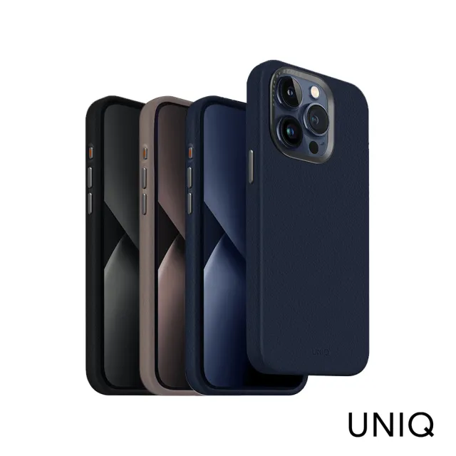 【UNIQ】iPhone 15 Pro Max 6.7吋  Lyden 耐刮皮革磁吸手機殼