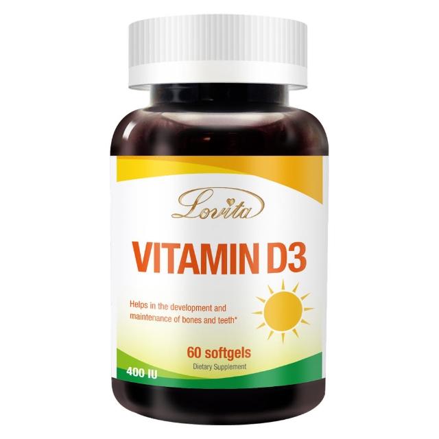 【LOVITA愛維他】維他命D3膠囊400IU(60顆)