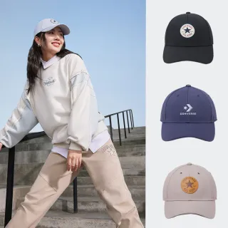 【CONVERSE品牌旗艦店】棒球帽 老帽 鴨舌帽 黑 藍 粉 白 黃(10022135-A01 10022130-A01)