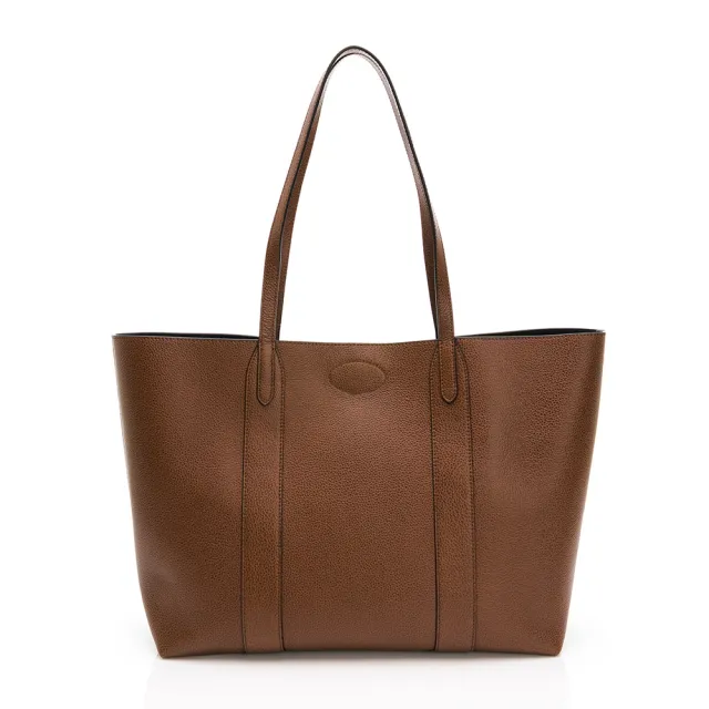 【MULBERRY】Bayswater 經典款素色皮革手提托特兩包(棕)