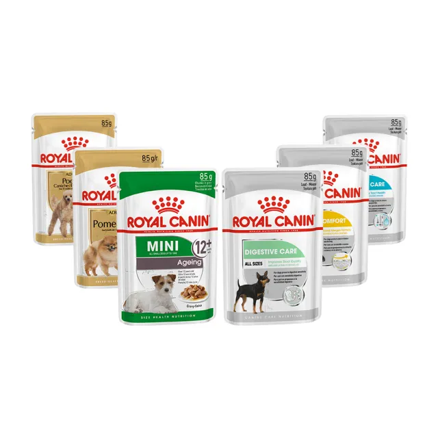 【ROYAL 法國皇家】博美成犬專用濕糧餐包85gx12包/盒(主食罐 餐包 全齡適用)