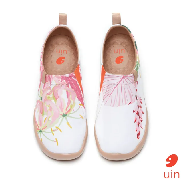 【uin】西班牙原創設計 女鞋 熱帶花語彩繪休閒鞋W1010069(彩繪)